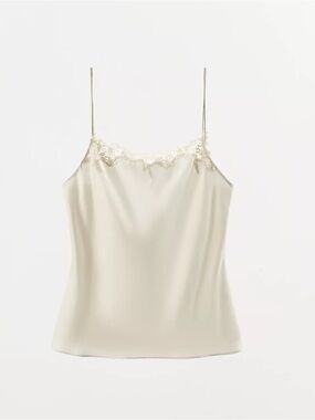 Zara satin lace camisole